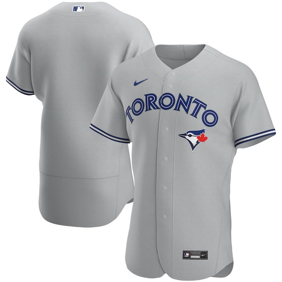 Mens Toronto Blue Jays Nike Gray Road Authentic Team MLB Jerseys